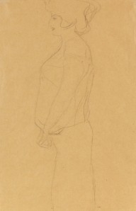 Gustav Klimt-Schwangere im Profil nach links, Studie zu Hoffnung I. 190304.