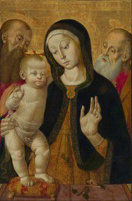 Bernardino Fungai (Italian (Sienese) Madonna and Child with Two Hermit Saints 