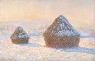 Claude Monet (French Wheatstacks, Snow Effect, Morning 