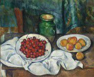 Paul Cezanne-Still Life With Cherries And Peaches