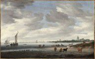 Salomon Jacobsz van Ruysdael-View of the River Lek and Vianen