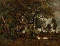 Théodore Rousseau (French Forest of Fontainebleau, Cluster of Tall Trees Overlooking the Plain of