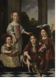 Nicolaas Maes - Portrait of four children