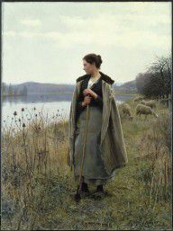 Daniel Ridgway Knight The Shepherdess of Rolleboise 