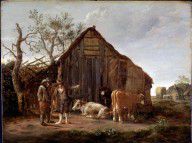 Camphuysen, Govaert Two Peasants with Cows 