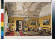 Hau, Edward Petrovich - Interiors of the Winter Palace. The First Reserved Apartment. The Yellow 