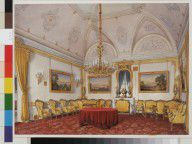 Hau, Edward Petrovich - Interiors of the Winter Palace. The Third Reserved Apartment. The Drawing