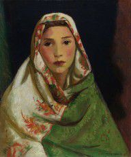 Robert Henri - Mexican Girl with Oriental Scarf, ca. 1916-1922