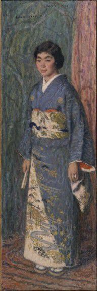 Edmond-Fran ois Aman-Jean Portrait of a Japanese Woman (Mrs. Kuroki) 