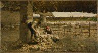 Giovanni Segantini The Sheepshearing 