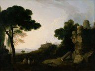 Richard Wilson Landscape Capriccio with Tomb of the Horatii and Curiatii 