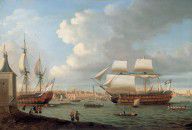 Dominic_Serres_-_Foudroyant_and_Pégase_entering_Portsmouth_Harbour,_1782