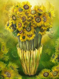 21771555 tall-sunflowers-in-sunflower-vase-carol-cavalaris