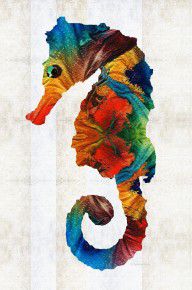 12815772_Colorful_Seahorse_Art_By_Sharon_Cummings