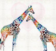 12943965_Colorful_Giraffe_Art_-_I've_Got_Your_Back_-_By_Sharon_Cummings