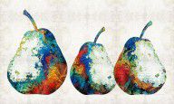 13014691_Colorful_Pear_Art_-_Three_Pears_-_By_Sharon_Cummings