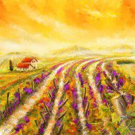 14499701_Tuscan_Vineyard_Sunset_-_Vineyard_Impressionist_Paintings