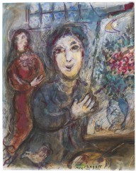 Marc Chagall-Le peintre dans son atelier. 1976.