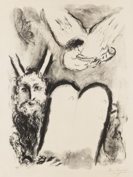 Marc Chagall-Moses und die Gesetzestafeln. 1963.