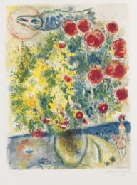 Marc Chagall-Rosen und Mimosen. 1967.