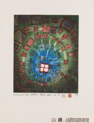 FRIEDENSREICH HUNDERTWASSER-Window out of the pond - window into the pond 1977