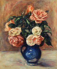 16364176_Roses_In_A_Blue_Vase