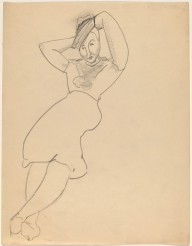 Woman Seated and Reclining Back, Hat Placed at an Angle-ZYGR68744