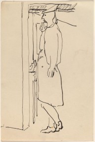 Woman with Hat Standing in an Interior, Turned to the Left-ZYGR68832