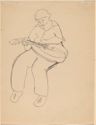 Young Boy Seated, Playing Lute-ZYGR68766