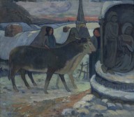 Paul Gauguin-Christmas Night (The Blessing of the Oxen)  1902-1903